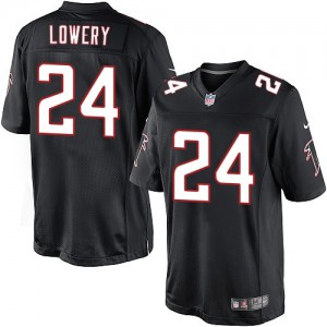 Falcons d'Atlanta de jeunesse Nike # 24 Dwight Lowery Élite noire remplaçant NFL Maillot Magasin