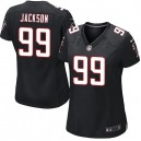 Women Nike Atlanta Falcons &99 Tyson Jackson Elite Black Alternate NFL Jersey