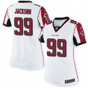 Women Nike Atlanta Falcons &99 Tyson Jackson Elite White NFL Jersey