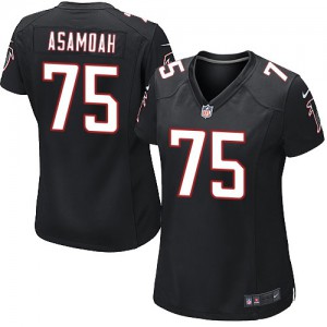 Femmes Nike Atlanta Falcons # 75 Jon Asamoah Élite noir alternent NFL Maillot Magasin