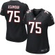 Women Nike Atlanta Falcons &75 Jon Asamoah Elite Black Alternate NFL Jersey