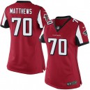 Women Nike Atlanta Falcons &70 Jake Matthews Elite Red Team Color NFL Jersey