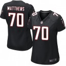 Women Nike Atlanta Falcons &70 Jake Matthews Elite Black Alternate NFL Jersey