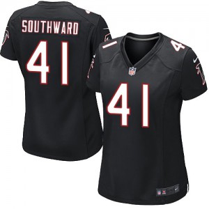 Femmes Nike Atlanta Falcons # 41 Dezmen vers le sud Élite noire remplaçant NFL Maillot Magasin