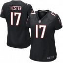 Women Nike Atlanta Falcons &17 Devin Hester Elite Black Alternate NFL Jersey