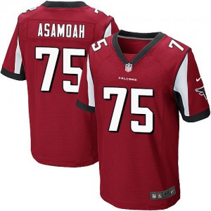 Hommes Nike Atlanta Falcons # 75 Jon Asamoah Élite rouge couleur NFL maillot de Team