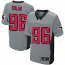Men Nike Atlanta Falcons &96 Paul Soliai Elite Grey Shadow NFL Jersey