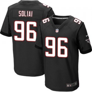 Hommes Nike Atlanta Falcons # 96 Paul Soliai Élite noir alternent NFL Maillot Magasin