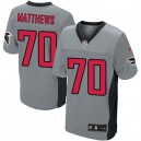 Men Nike Atlanta Falcons &70 Jake Matthews Elite Grey Shadow NFL Jersey