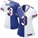 Women Nike Buffalo Bills &3 E. J. Manuel Elite Team/Road Two Tone NFL Jersey