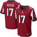 Men Nike Atlanta Falcons &17 Devin Hester Elite Red Team Color NFL Jersey