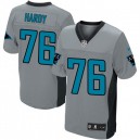 Men Nike Carolina Panthers &76 Greg Hardy Elite Grey Shadow NFL Jersey