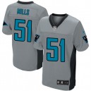 Men Nike Carolina Panthers &51 Sam Mills Elite Grey Shadow NFL Jersey