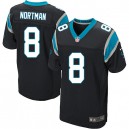 Men Nike Carolina Panthers &8 Brad Nortman Elite Black Team Color NFL Jersey
