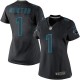 Femmes Nike Carolina Panthers # 1 Cam Newton élite noir incidence NFL Maillot Magasin