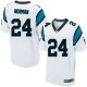 Men Nike Carolina Panthers &24 Josh Norman Elite White NFL Jersey