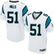 Men Nike Carolina Panthers &51 Sam Mills Elite White NFL Jersey