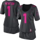Women Nike Carolina Panthers &1 Cam Newton Elite Dark Grey Breast Cancer Awareness NFL Jersey