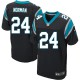 Men Nike Carolina Panthers &24 Josh Norman Elite Black Team Color NFL Jersey