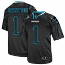 Men Nike Carolina Panthers &1 Cam Newton Elite Lights Out Black NFL Jersey
