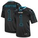 Hommes Nike Carolina Panthers # 1 Cam Newton élite Lights Out noir NFL Maillot Magasin