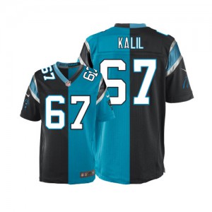 Hommes Nike Carolina Panthers # 67 Ryan Kalil Élite Team/remplaçant deux tonnes NFL Maillot Magasin