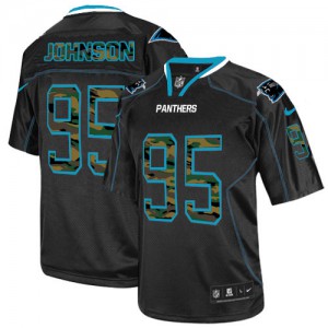Hommes Nike Carolina Panthers # 95 Charles Johnson Élite noire Camo Fashion NFL Maillot Magasin Hommes Nike Carolina Panthers # 95 Charles Johnson Élite noire Camo Fashion NFL Maillot Magasin