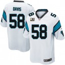 Youth Nike Carolina Panthers &58 Thomas Davis Elite White C Patch NFL Jersey