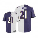 Men Nike Baltimore Ravens &21 Lardarius Webb Elite Team/Road Two Tone NFL Jersey