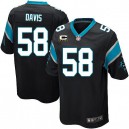 Youth Nike Carolina Panthers &58 Thomas Davis Elite Black Team Color C Patch NFL Jersey