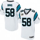 Men Nike Carolina Panthers &58 Thomas Davis Elite White C Patch NFL Jersey