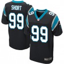 Men Nike Carolina Panthers &99 Kawann Short Elite Black Team Color NFL Jersey