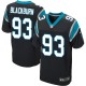 Men Nike Carolina Panthers &93 Chase Blackburn Elite Black Team Color NFL Jersey