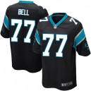 Youth Nike Carolina Panthers &77 Byron Bell Elite Black Team Color NFL Jersey