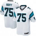 Youth Nike Carolina Panthers &75 Chris Scott Elite White NFL Jersey
