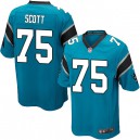 Youth Nike Carolina Panthers &75 Chris Scott Elite Blue Alternate NFL Jersey
