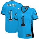 Women Nike Carolina Panthers &1 Cam Newton Elite Blue Drift Fashion NFL Jersey