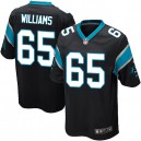Youth Nike Carolina Panthers &65 Garry Williams Elite Black Team Color NFL Jersey