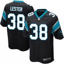 Youth Nike Carolina Panthers &38 Robert Lester Elite Black Team Color NFL Jersey