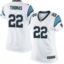 Women Nike Carolina Panthers &22 Josh Thomas Elite White NFL Jersey