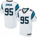 Men Nike Carolina Panthers &95 Charles Johnson Elite White NFL Jersey
