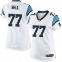 Women Nike Carolina Panthers &77 Byron Bell Elite White NFL Jersey