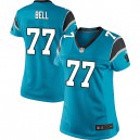 Women Nike Carolina Panthers &77 Byron Bell Elite Blue Alternate NFL Jersey