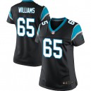 Women Nike Carolina Panthers &65 Garry Williams Elite Black Team Color NFL Jersey
