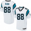 Men Nike Carolina Panthers &88 Greg Olsen Elite White NFL Jersey