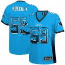 Women Nike Carolina Panthers &59 Luke Kuechly Elite Blue Drift Fashion NFL Jersey