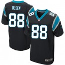 Men Nike Carolina Panthers &88 Greg Olsen Elite Black Team Color NFL Jersey