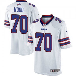 Bills de Buffalo jeunes Nike # 70 Eric Wood Élite blanc NFL Maillot Magasin