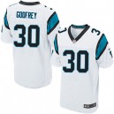 Men Nike Carolina Panthers &30 Charles Godfrey Elite White NFL Jersey