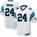 Youth Nike Carolina Panthers &24 Josh Norman Elite White NFL Jersey